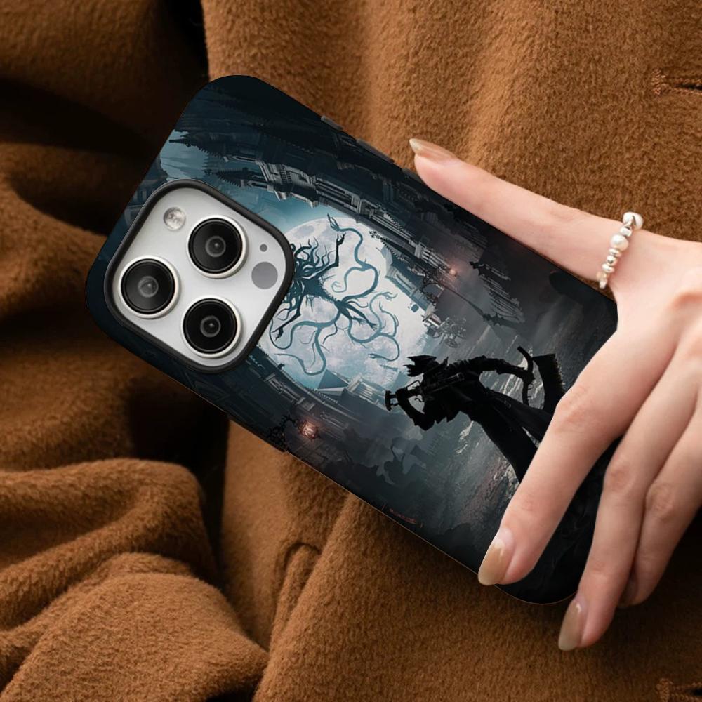 Bloodborne Phone Case For IPhone 16 15 14 13 12 11 Pro Max Plus Samsung S24 S23 Ultra Glossy HD Hard PC Cover