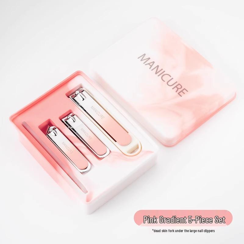 Anti-Splash Angled Nail Clipper Set with Gift Box - Home Beauty Manicure Tool