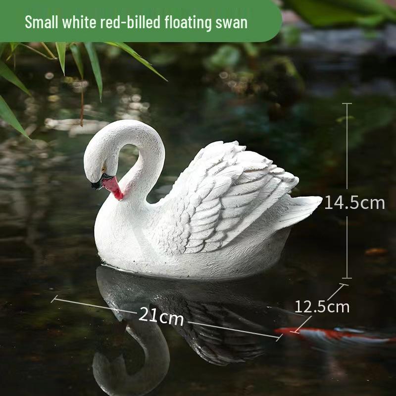 Floating Swan Garden Fountain Sculpture