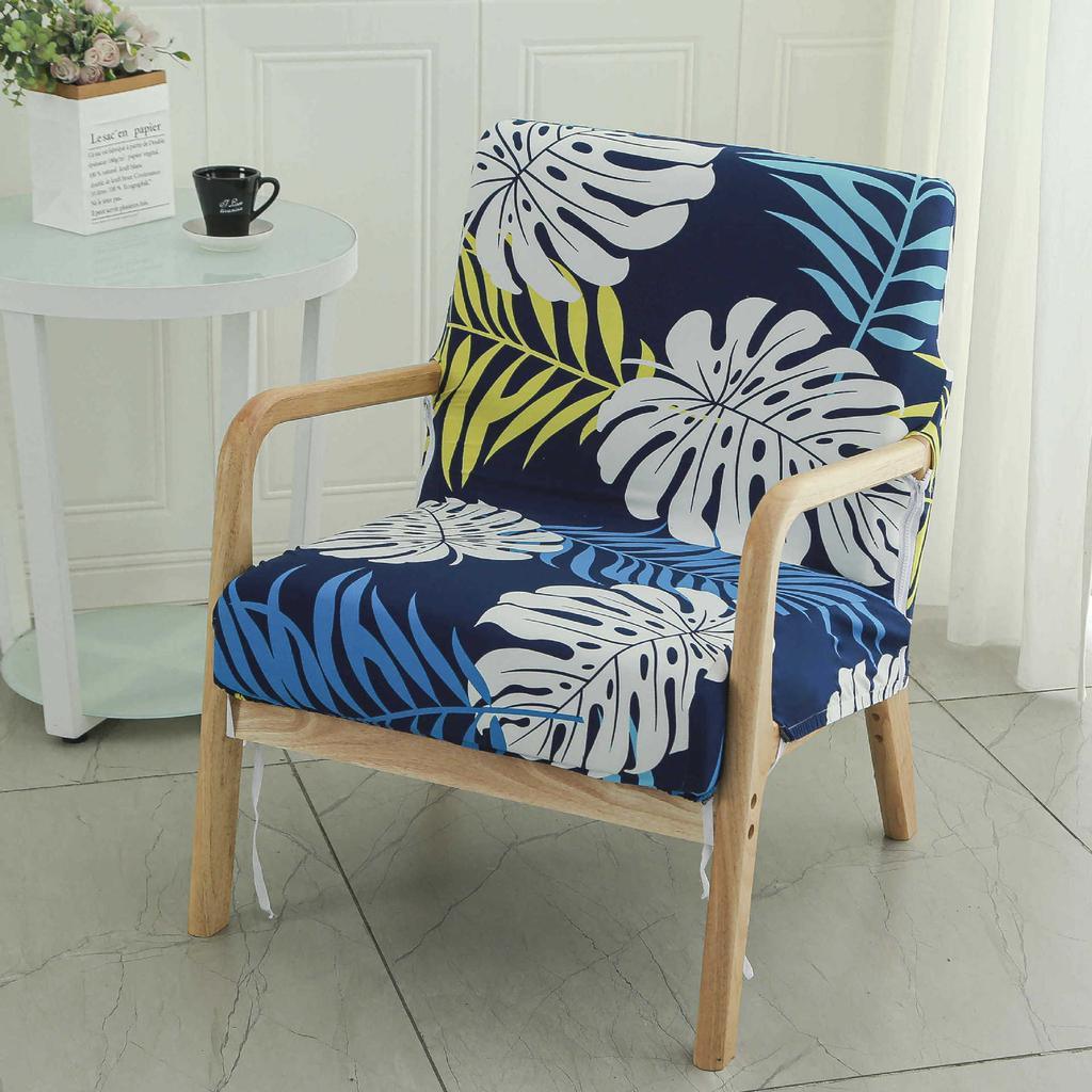 Single Simple Small Apartment Elastic Sofa Cover All-Inclusive Internet Cafe Cafe Square Sofa Cover Wood Chair Cover
