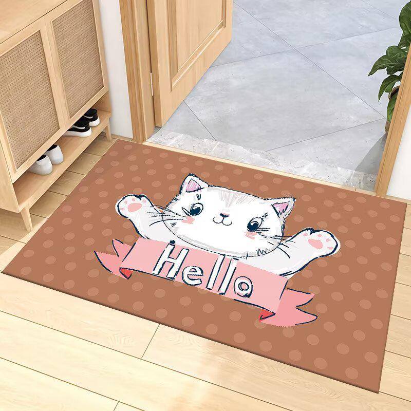 Non-Slip Cartoon Door Mat: Absorbent Entryway, Bedroom, and Bathroom Rug