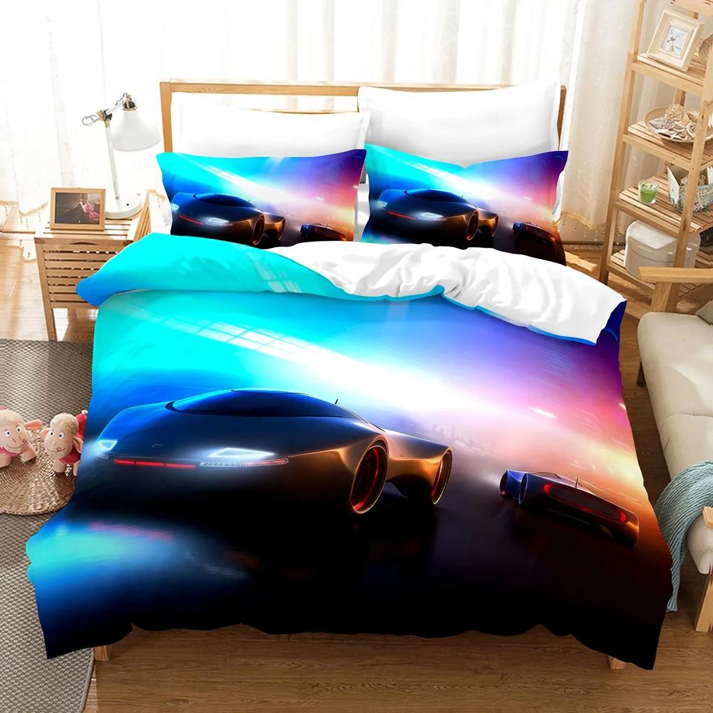 3D Printed Motorcycle Fashion Artistic Comfortable Duvet Cover Pillowcase Bedding Set Children Bedroom Decoration Home Textile