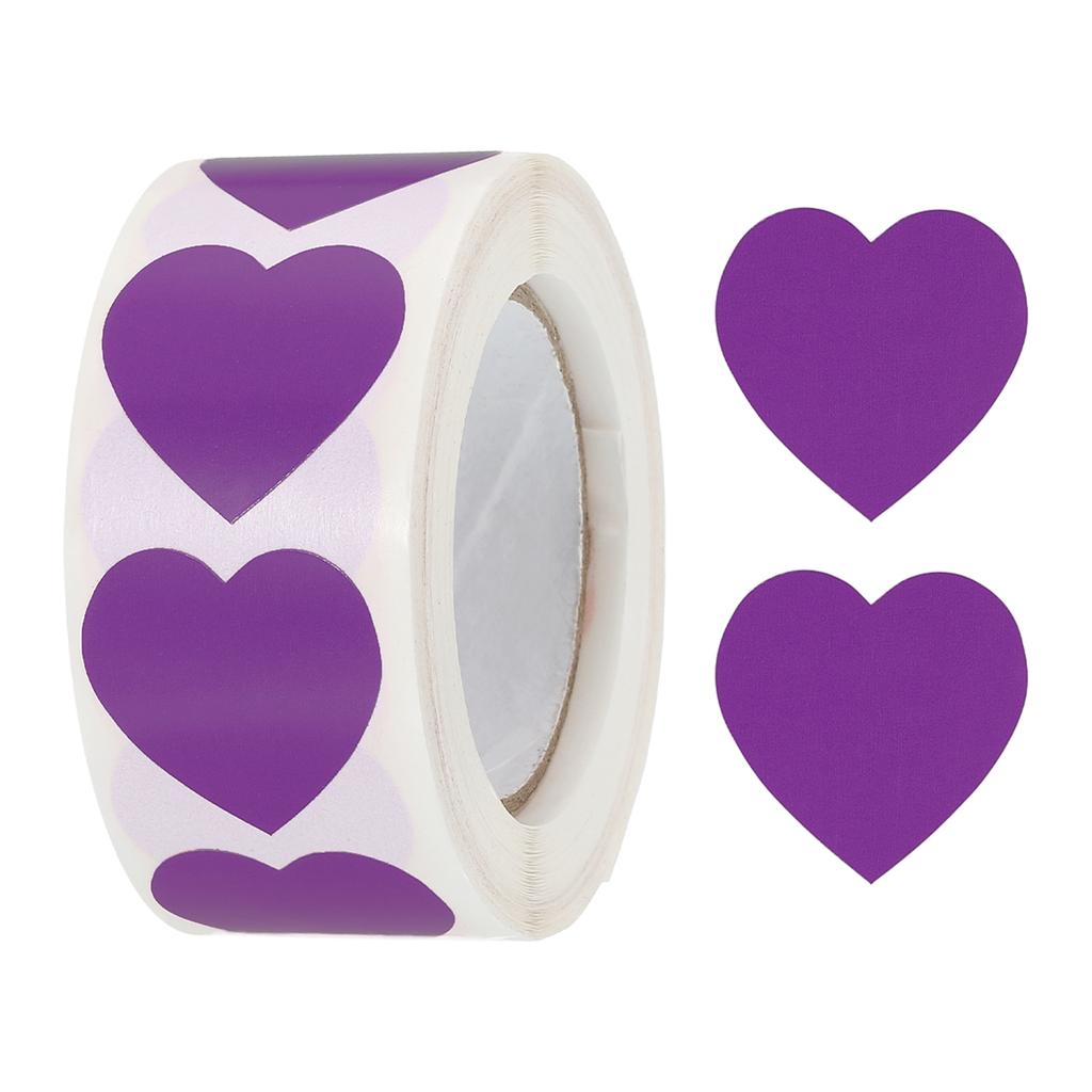 500/1000Pcs Heart Shaped Sticker 1Inch Self-Adhesive Love Label Heart Decorations Stickers for Envelope Valentine Day Wedding