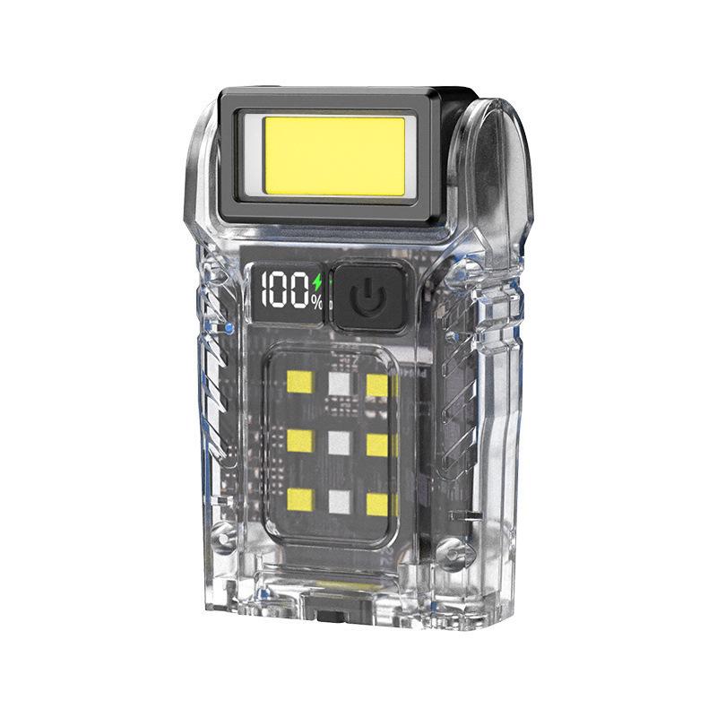 High-Intensity LED Flashlight: Portable, Clip-On Cap Light with 360° Rotating COB for Outdoor and Inspection Use