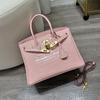 Borsa a tracolla da donna in pelle di vacchetta pressata effetto coccodrillo verniciata platino con tracolle per pendolari di grande capacità fonte