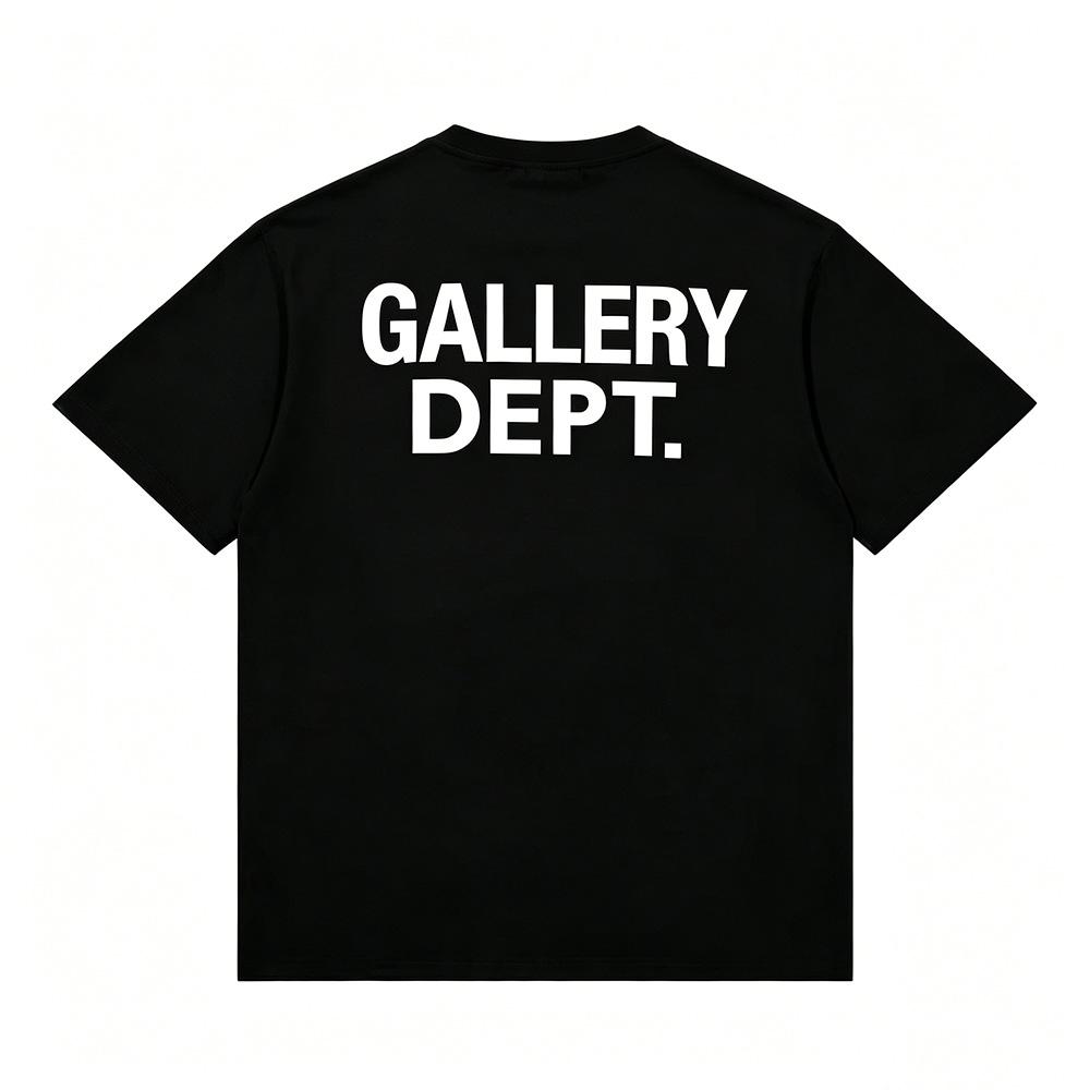 T-shirt a maniche corte in puro cotone con stampa di lettere Gallery Dept Streetwear Americano Top a maniche larghe a mezza manica per bambini