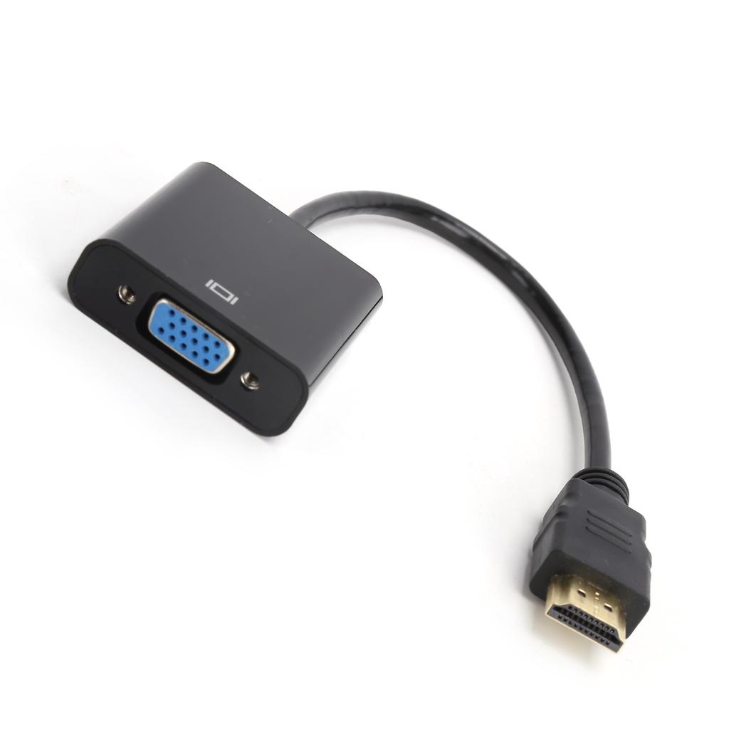 HD Multimedia Interface To VGA Converter Cable with 3.5mm Audio for Chromebook Raspberry Pi XboxBlack