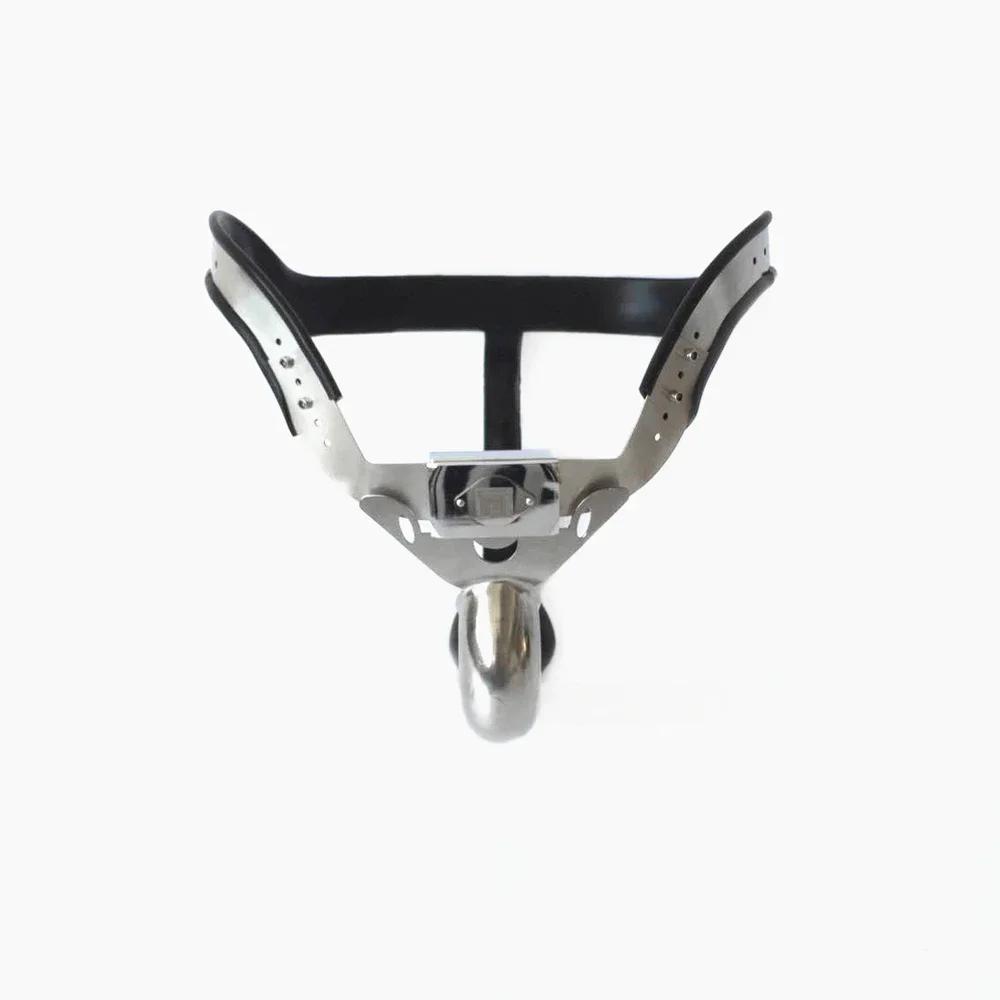 Male Stainless Steel Adjustable Curved Chastity Belt/ T-type with Anal Plug Full Closed Cage Lockable Penis Restraint Sex Toys
