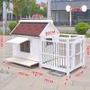 Solid Wood Waterproof Outdoor & Indoor Dog Kennel - Suitable for Large, Medium, and Small Dogs