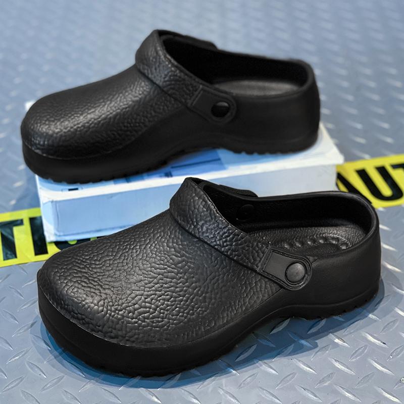 

Обувь для мужчин Водонепроницаемые тапочки Мужские тапочки Мягкие и удобные Износостойкие Для дома и улицы Рабочая одежда Толстая подошва 45 чёрный