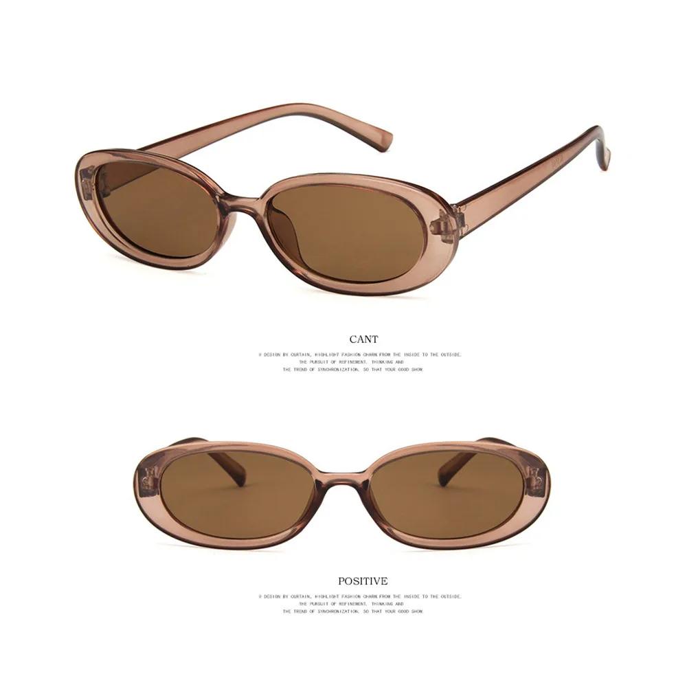 

Retro Small Oval Frame Sunglasses Women Fashion Black Sun Glasses Fashion Shades Women Eyewear Uv400 1PC