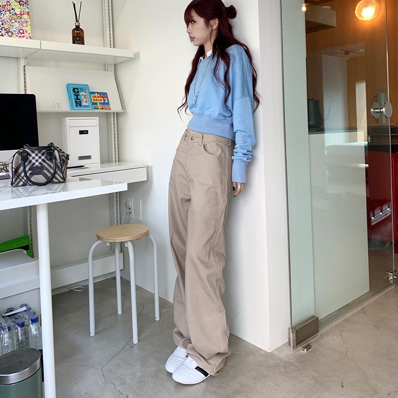 Spring High-Waisted Women s Wide-Leg Cotton Jeans - Versatile, Stylish & Flattering XL