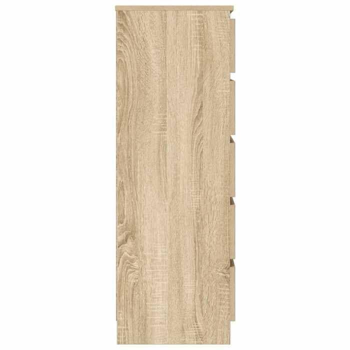 Commode Armoire de chambre - mango - chêne sonoma - 60x36x103 cm - Bois d'ingénierie M121