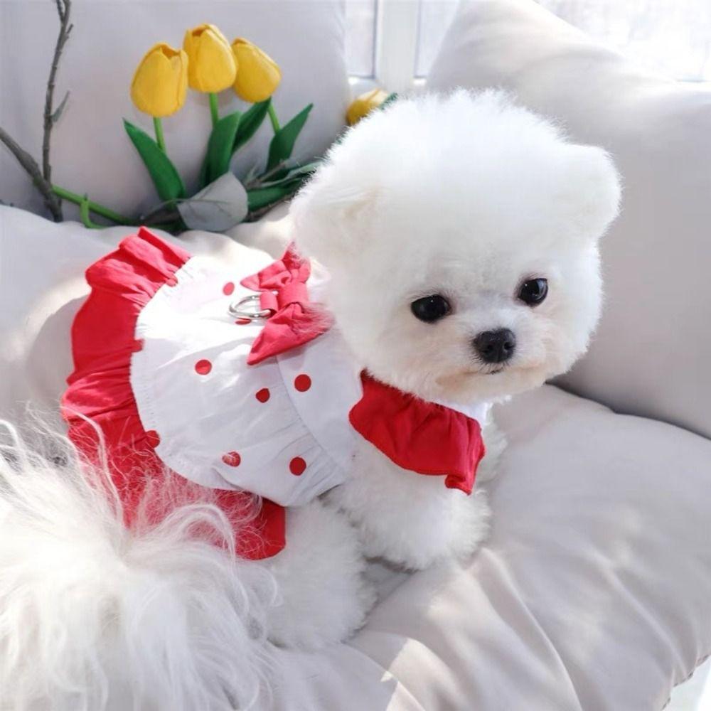 Breathable Pet Skirt Cute Pet Clothes Fashion Cat Vest Harness  for Puppy Kittens