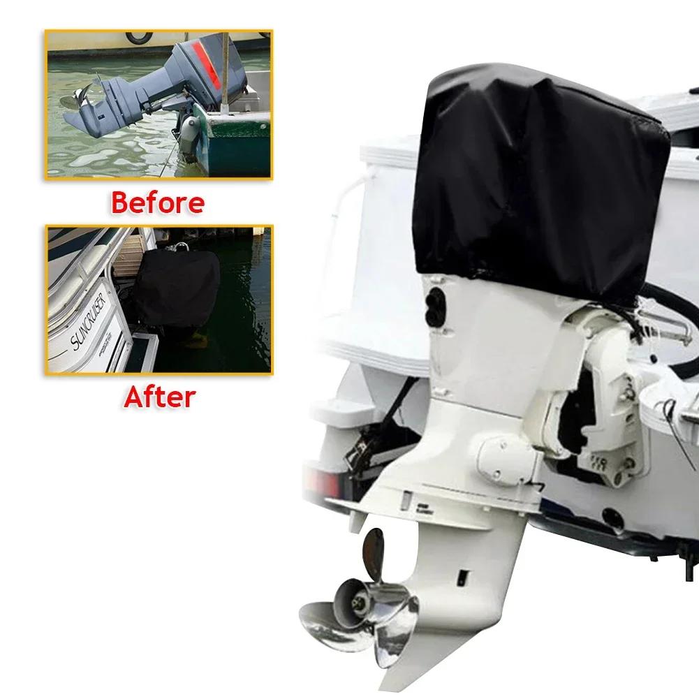 New 15-150HP Full Outboard Engine Cover 210D Oxford Cloth Anti-scratch Motor Engine Boat Cover Sun Protection Engine Protector