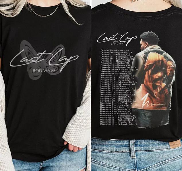 Rod Wave Last Lap Tour Tshirt Remake M