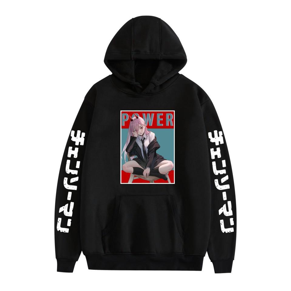 

Chainsaw Man Men Women Hoodies Autumn Casual Pullover Sweats Hoodie Fashion Sweatshirts Hip Hop Sweatshirt Clothes XS чёрный