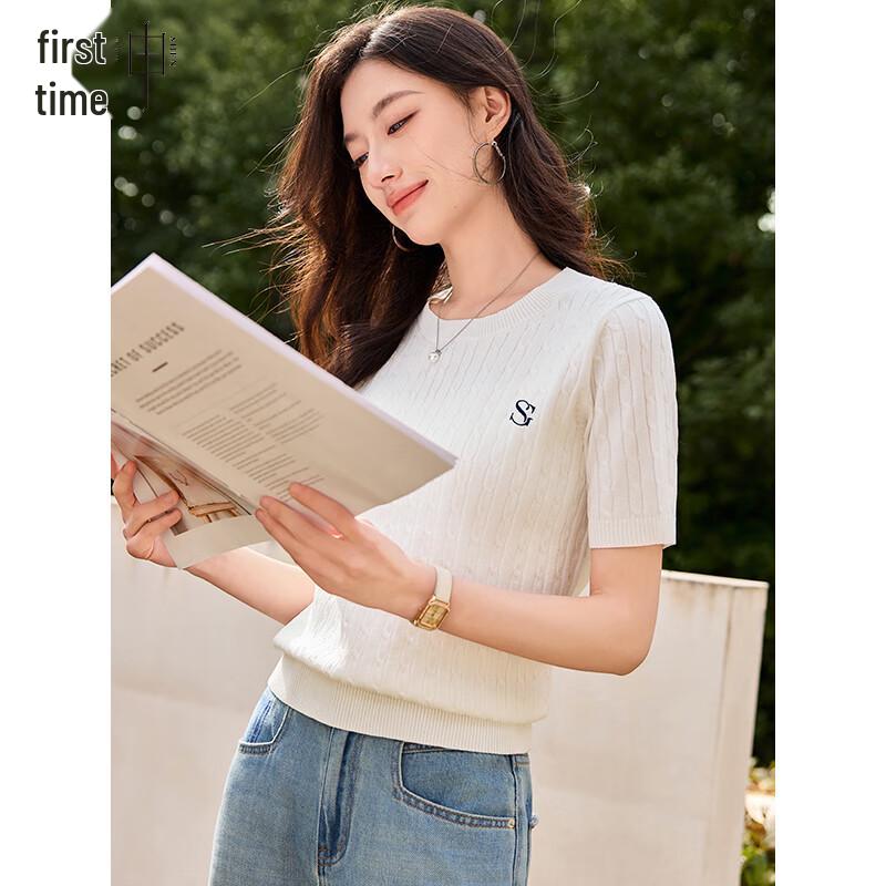 Chushen Women's Embroidered Cable Knit Top