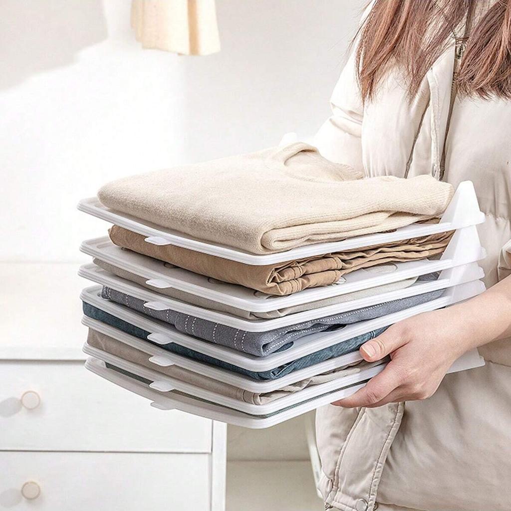 5pcs-Wardrobe Storage Dressbook Useful Stackable Plastic Clothing Folding Board Storage Rack Clothing Organizer Rack