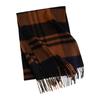 Korean Atmosphere Scarf Autumn and Winter Pure Cashmere Navy Blue Small Plaid Men and Women Warm Scarf Shawl Dual Use