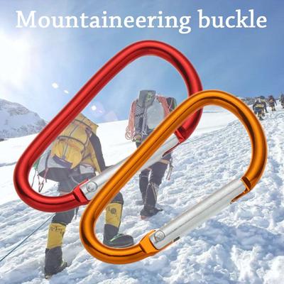 Multicolor Aluminium Equipment Camping Hiking Hook Alloy Carabiner Climbing Button Buckle Keychain