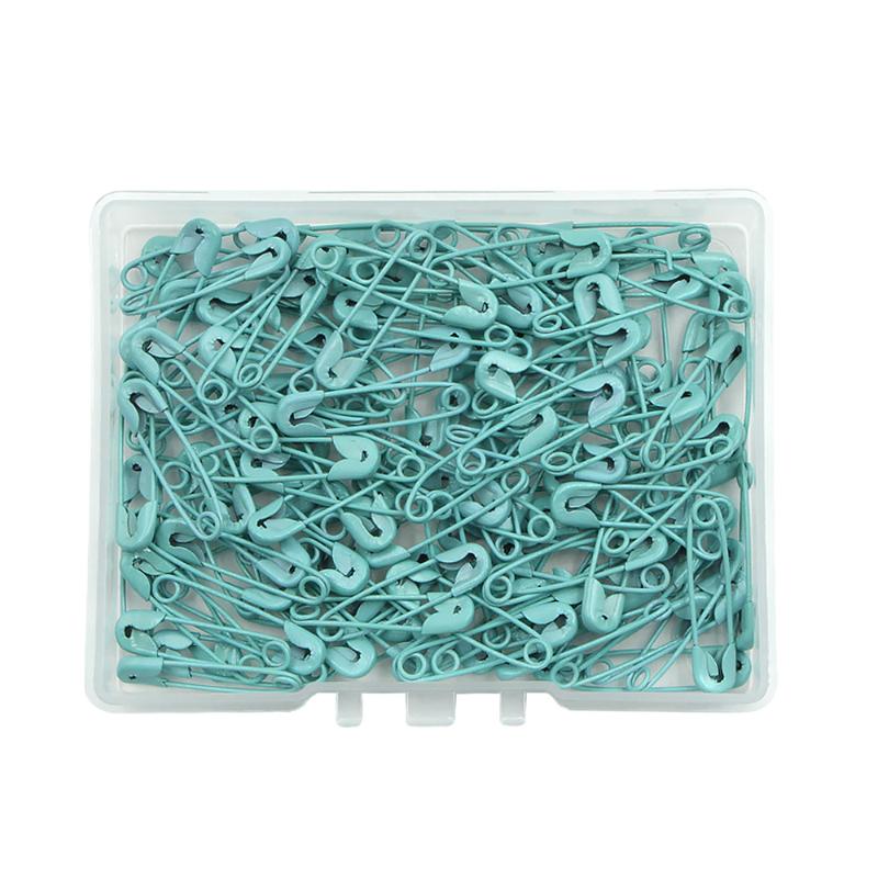 120PCS Mini Safety Pins with Storage Box 19mm Colored Safety Pins for Crafting Sewing Fastening Clip Button for Garment Hang Tag