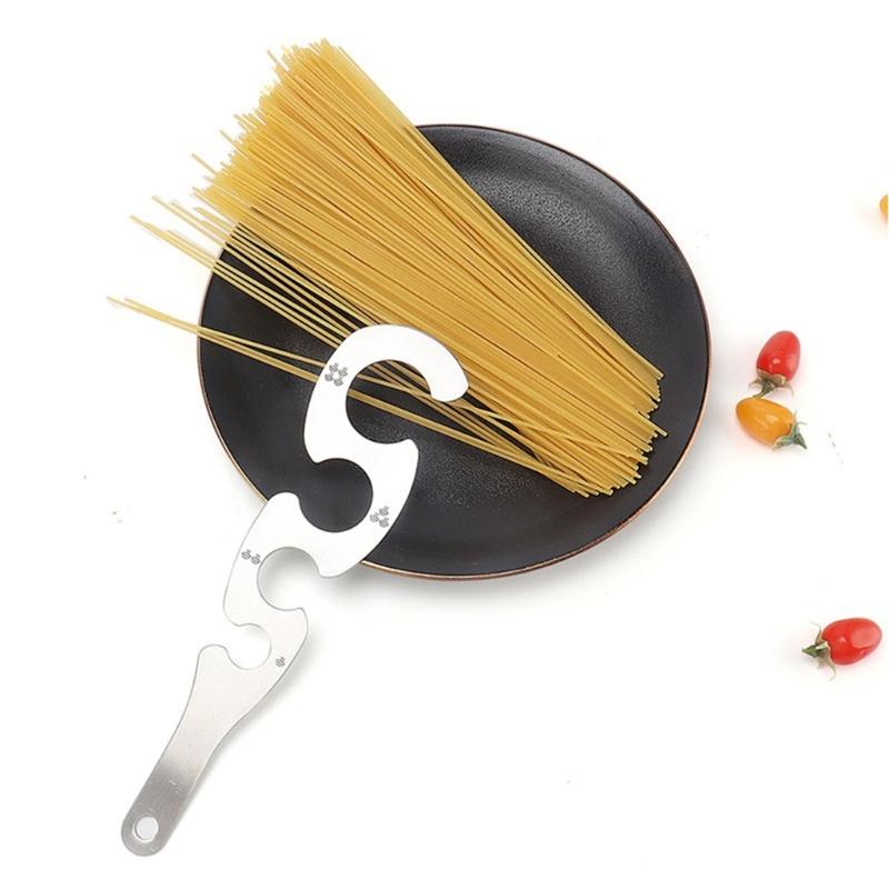 Roestvrijstalen Spaghetti Maatgereedschap Met Portie-aanduidingen Voor Nauwkeurige Maaltijdvoorbereiding Eenvoudig Schoon te Maken Gadget