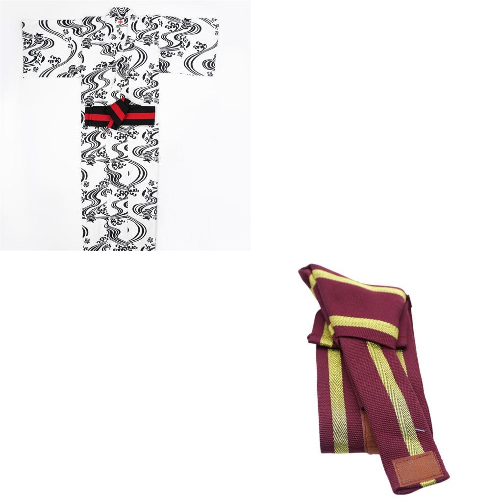 Men's Kimono Belt Adhesive Closure Stretchable Waistband Casual Wear Accessory
