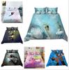 3D Dance Pattern Luxury Home Bedding Set Full Size Quilt Cover and Pillowcase Dance Shadow Print Washable Comfortable Bedroom Bedding