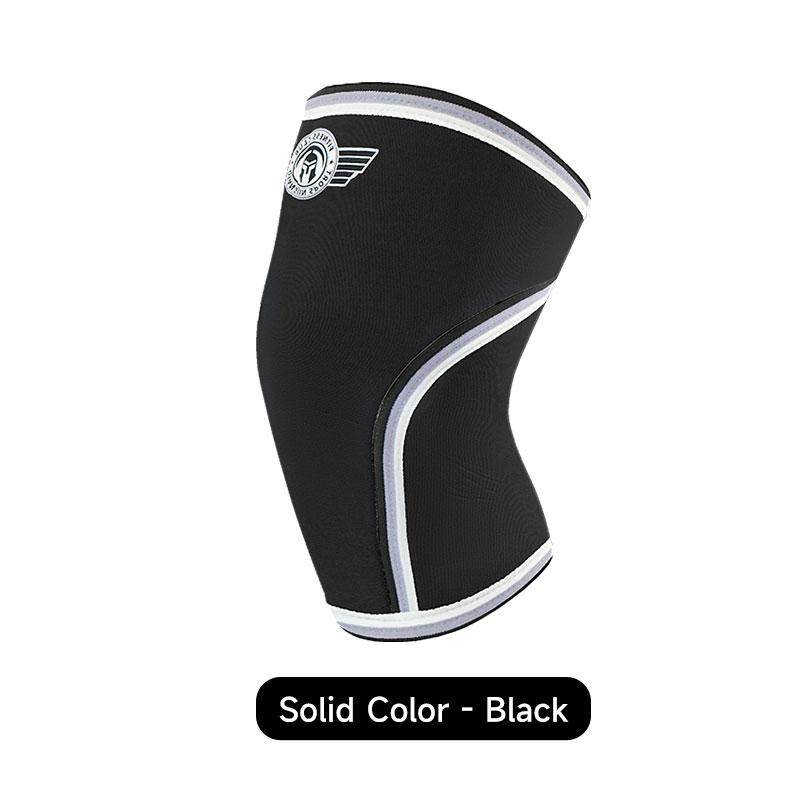 7mm Neoprene Knee Sleeves Custom Logo Stabilizer for Weightlifting Gym Protection with Neoprene Material S чёрный