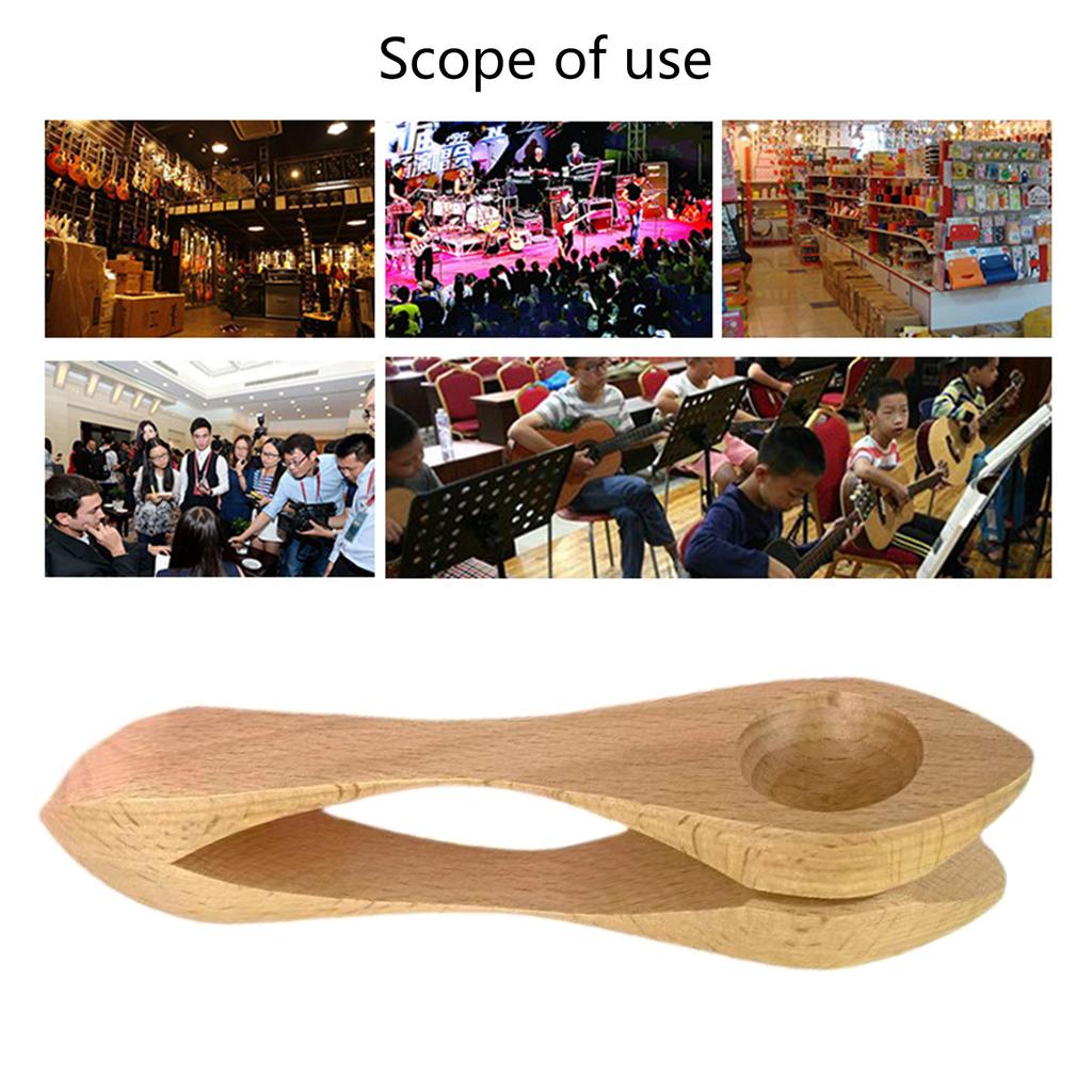 Musical Wood Spoon Percussion Instrument Toy for Play Sounds Percussion Musical Spoon with Handle Percussion Instrument