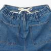 MUJI Men's Wide-leg Kapok-Blend Denim Pants (AE0Y7A4A), Blue, Size XL