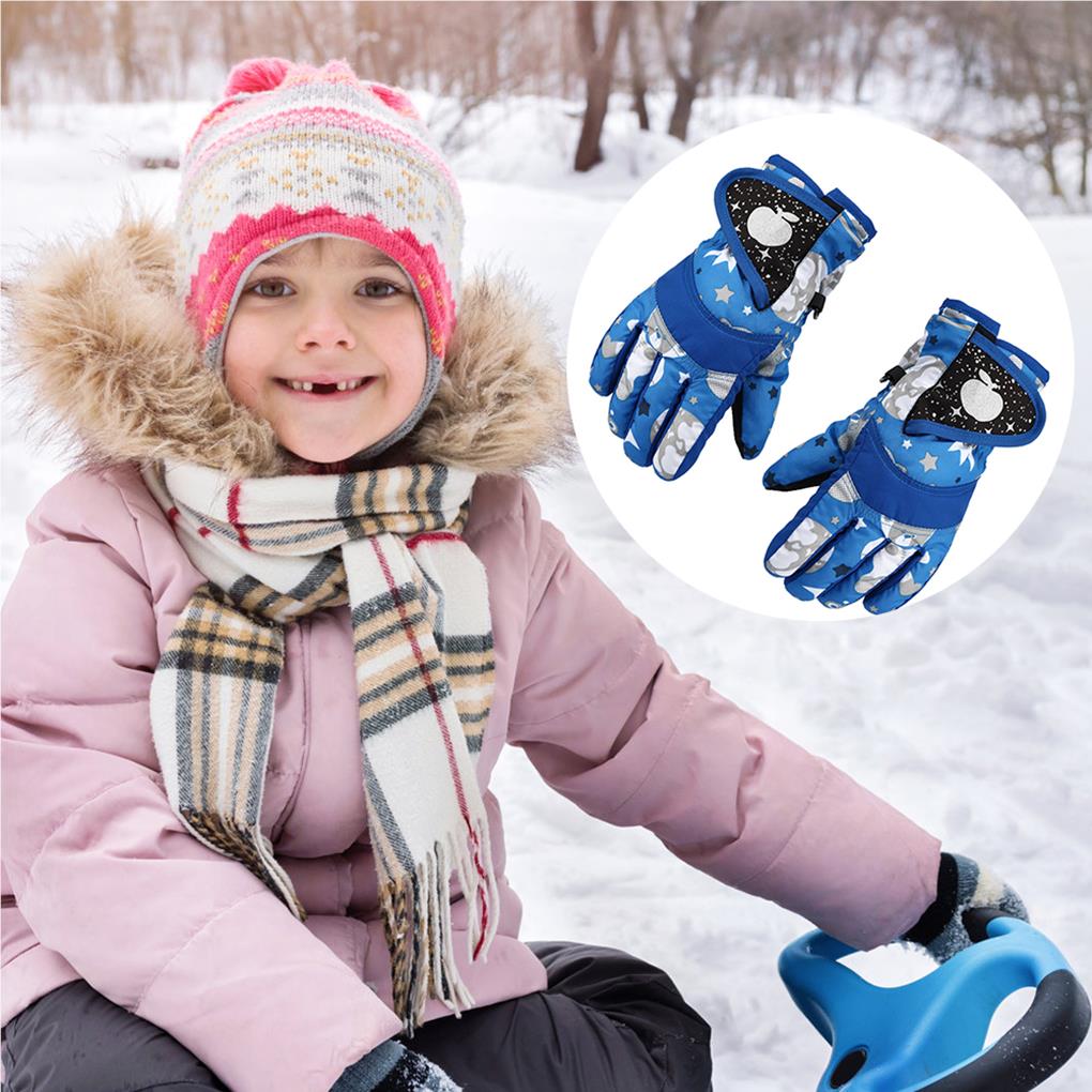 Wasserdicht Warmhaltend Kinder Winter Skihandschuhe Handwärmer Jungen Mädchen Camping Dick Thermohandschuh Bekleidungszubehör