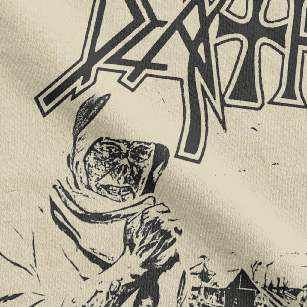 Death T Shirt for Men Pure Cotton Novelty T-Shirt Crew Neck Band Tees Short Sleeve Clothes Summer