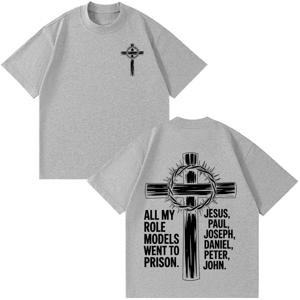 

Unisex Women Vintage T-shirt Christian Jesus Fashion Graphic T-shirt Short-sleeved Cotton Loose Casual Cotton High-quality T-shirts 4XL