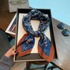 Color Matching Versatile Individual Cashew Nut Flower Square Scarf High-End Silk Scarf Literary Temperament Matching Scarf Square Scarf Silk Scarf