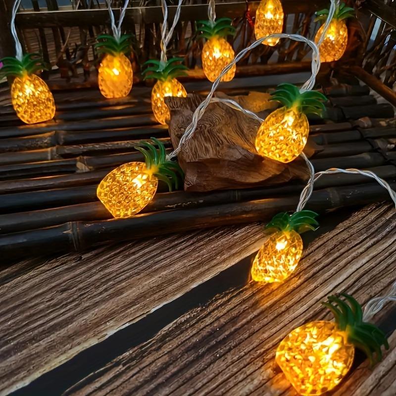 LED Pineapple String Lights, Party, Birthday, Bedroom, Yard Decoration Lights, Outdoor Hawaii Gift Decoration Lights (Battery Powered)