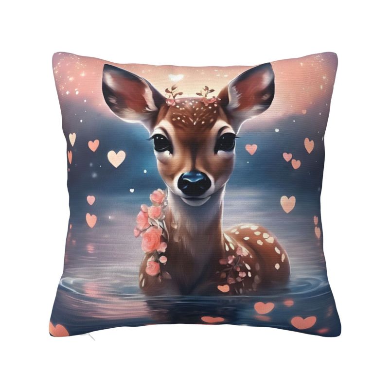 Custom Disney Film Bambi Cartoon Luxury Pillow Cover Living Room Decoration Anime Deer Cute Car Cushion