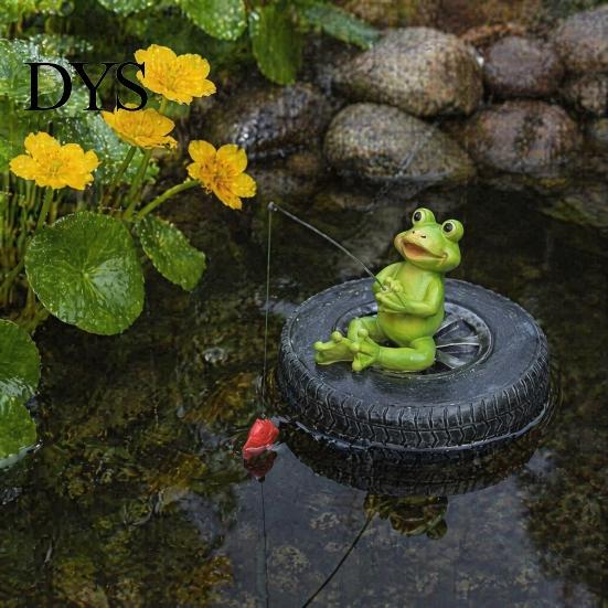 Garden Animal Statues for Water Features Floating Frog Pond Ornament, Realistic Resin Statue, UV Protected Statue Patio Decor Weather Resistant