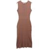 SNIDEL SWNO204032 No Sleeve Rib Long Dress F Brown Women Used