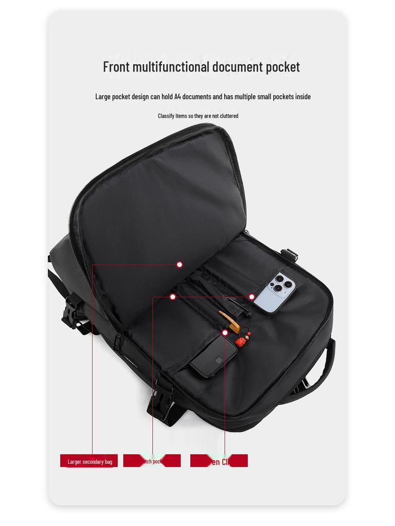 Large Capacity Multifunctional Laptop Backpack with USB Port - Unisex Travel and School Bag