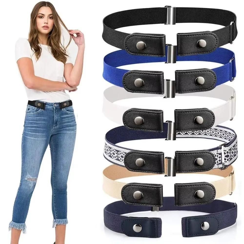 Unisex Elastic Belt for Women Invisible Belt Without Buckle New Lazy Person's Belt