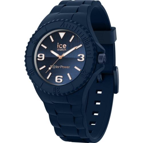 ICE WATCH Men's Solar-Powered Ice Generation Watch with Silicone and Rubber Case, Water Resistant To 10 ATM, Popular Brand, Navy Blue, Limited Edition