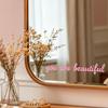 Removable Glass Decor for Home Inspirational Quote Decals Mirror, Motivational Saying Affirmation Stickers, Waterproof Wall Art Mirror Static Sticker