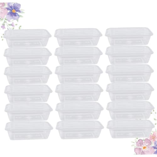 CALLARON 50-Piece Plastic Tray for Food, Microwaveable Lunch Boxes, Disposable Takeout Containers, Togo Container Boxes, Disposable Deli Containers