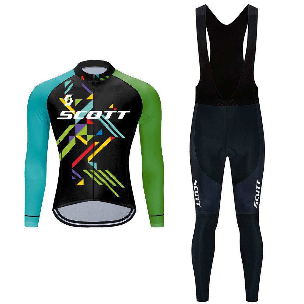 2026 Autumn Breathable Cycling Suit Autumn and Winter Cycling Suit Long Sleeve Strap Suit Mountain Road Bike