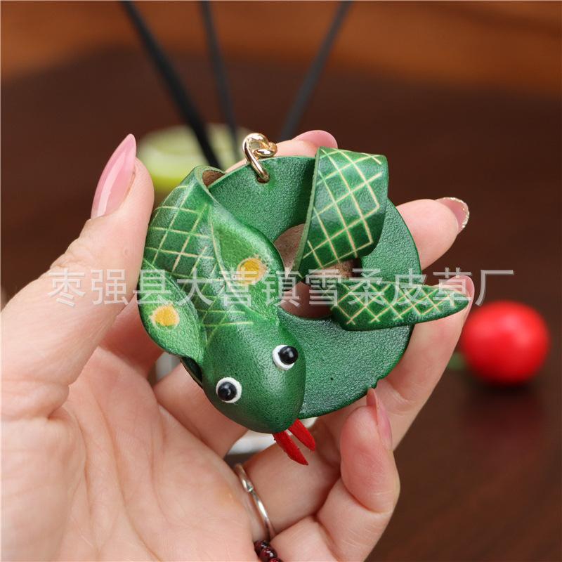 Leather Rope Model, First Layer Cowhide, Twelve Zodiac Signs, Small Mouse, Cow, Tiger, Rabbit, Dragon, Snake, Horse, Sheep, Dog, Pig, Cute Bag Pendant