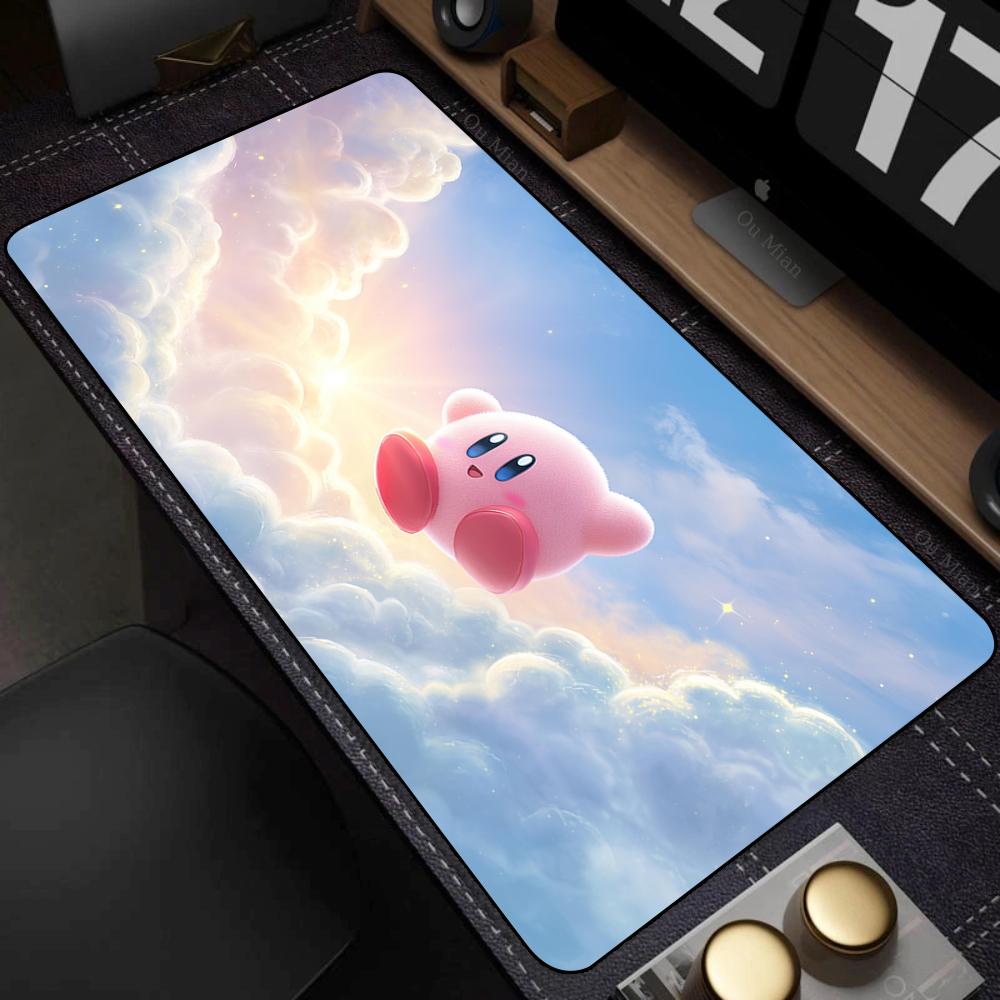 K-Kirbys Mouse Pad Kawaii Pink Mousepad New Arrivals Large Gaming Msusepad XXL Gamer Anti-slip Rubber Desk Mat Size For Keyboard
