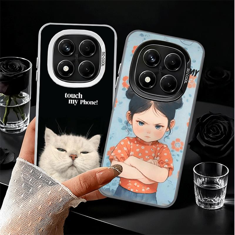 Funny Dont Touch My CallPhone Shockproof Phone Case for Xiaomi Redmi Note 15 14 13 12 Pro Plus 11 11S 11T 5G Cover Anti Fall Fun