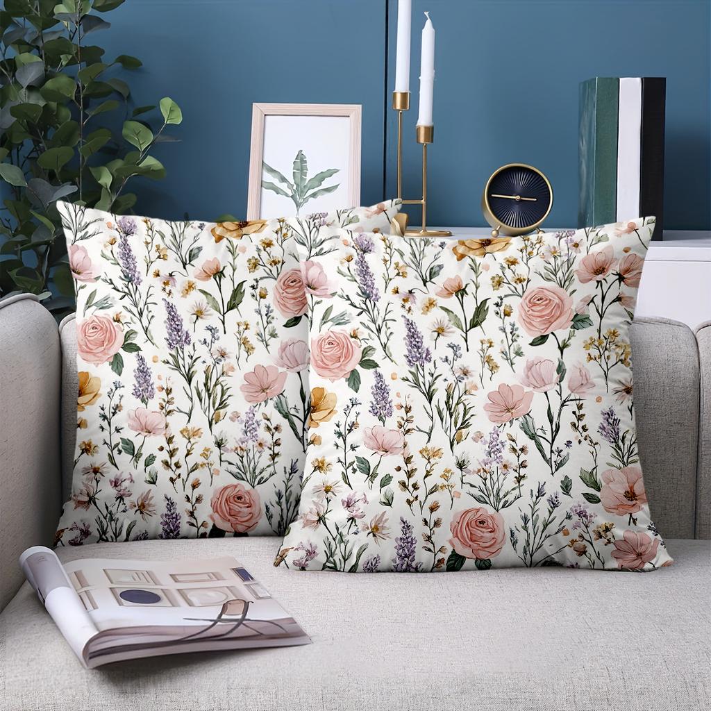 1 Pieces Floral Patterned Throw Pillow For Home Decor Polyester pillowcase, sofa decorative cushion cov Headboard Pillow